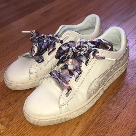 Puma Shoes - Puma Vikky Ribbon Lace up Sneakers